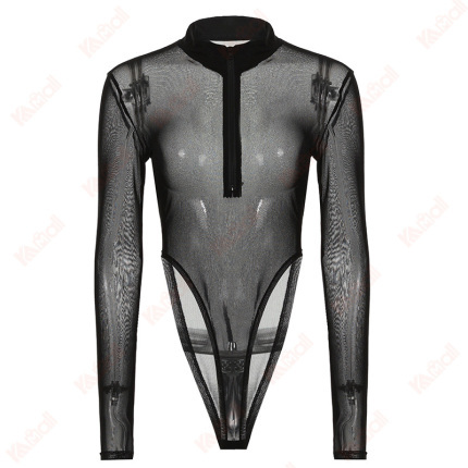 black mesh bodysuit street style